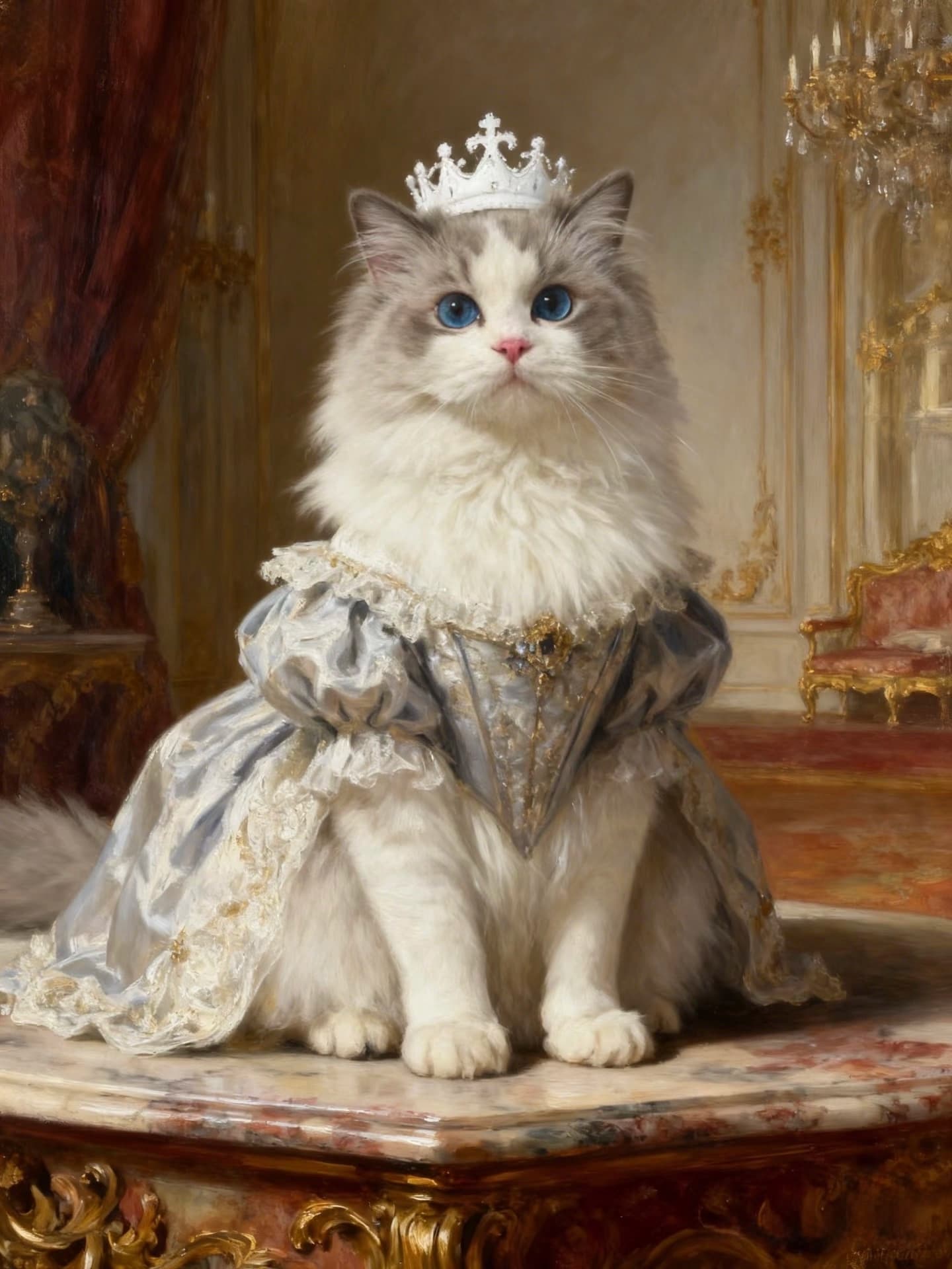 Collage of AI pet portrait styles including royal, cartoon, watercolor, oil, anime, and fantasy