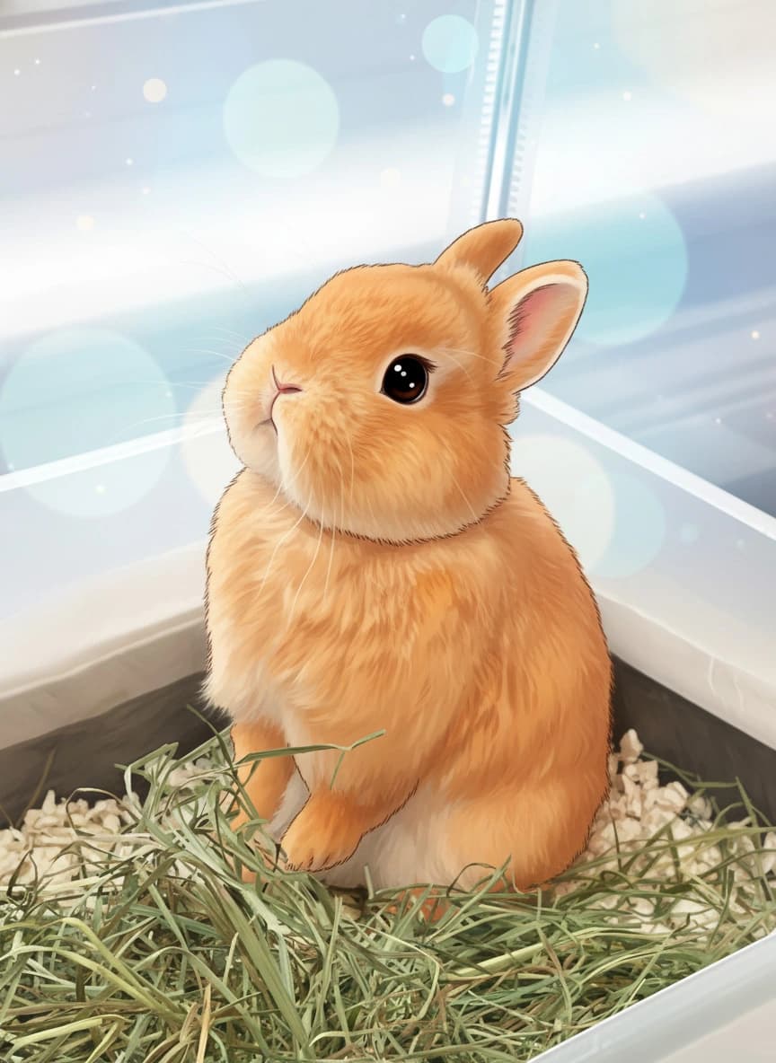 Anime style AI rabbit portrait result
