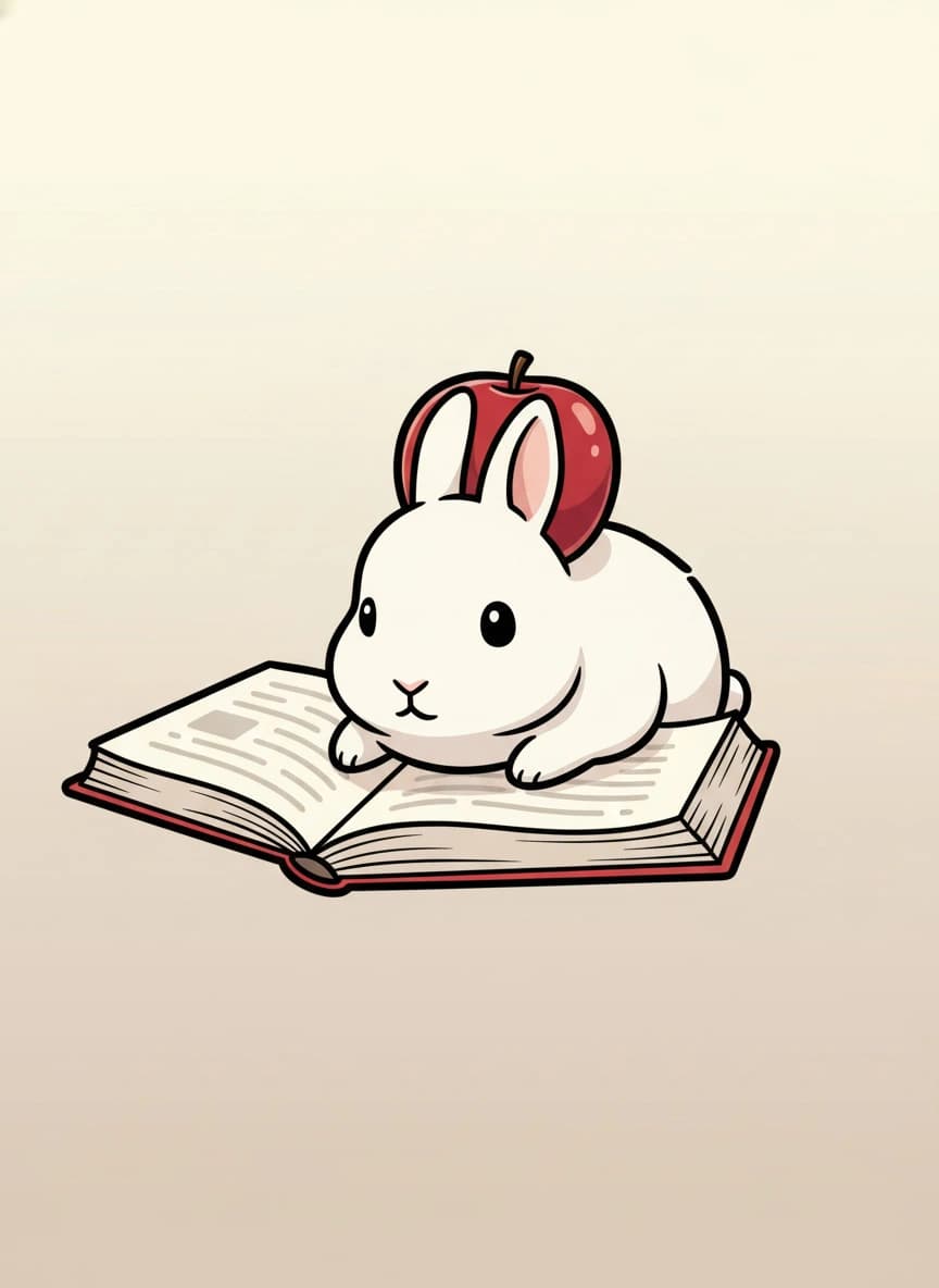 Cartoon rabbit portrait example