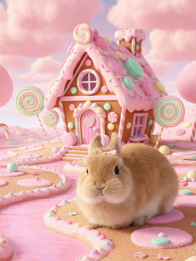 Fantasy style AI rabbit portrait result