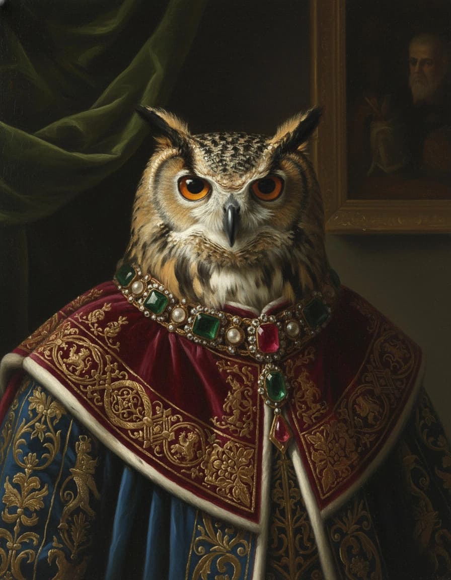 Royal bird portrait example