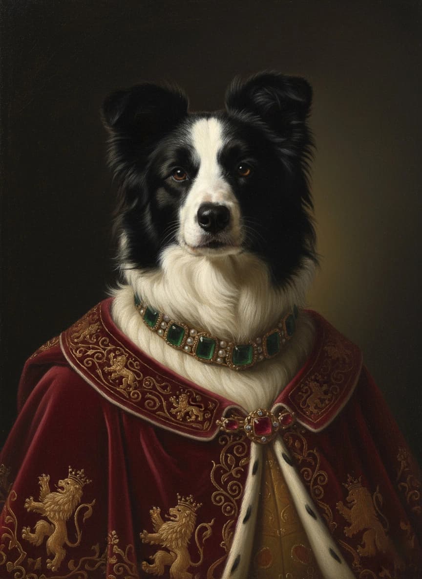 Royal dog portrait example